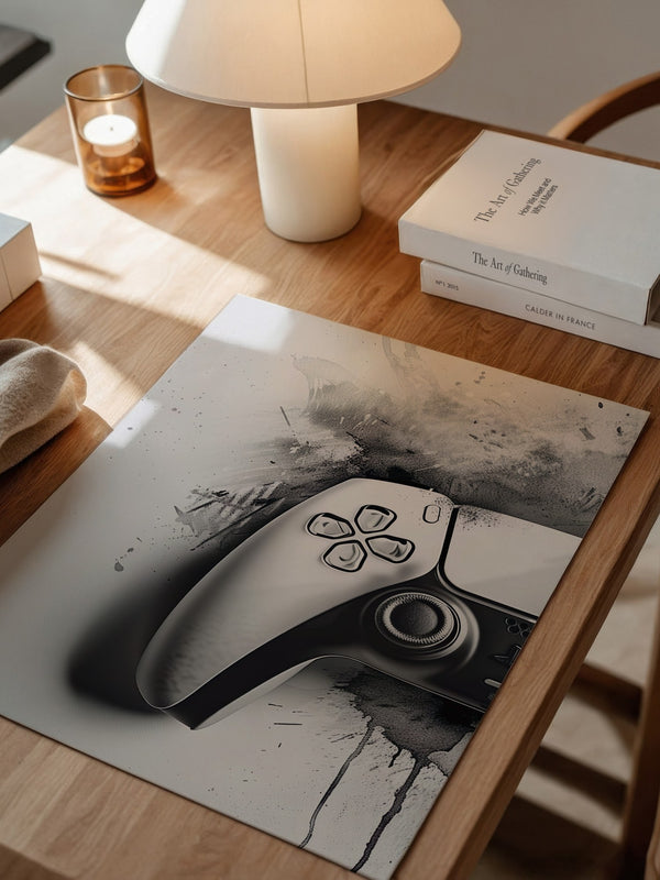 Gamepad Schwarz-Weiß Kunststil