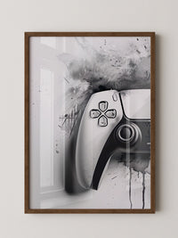 Gamepad Schwarz-Weiß Kunststil