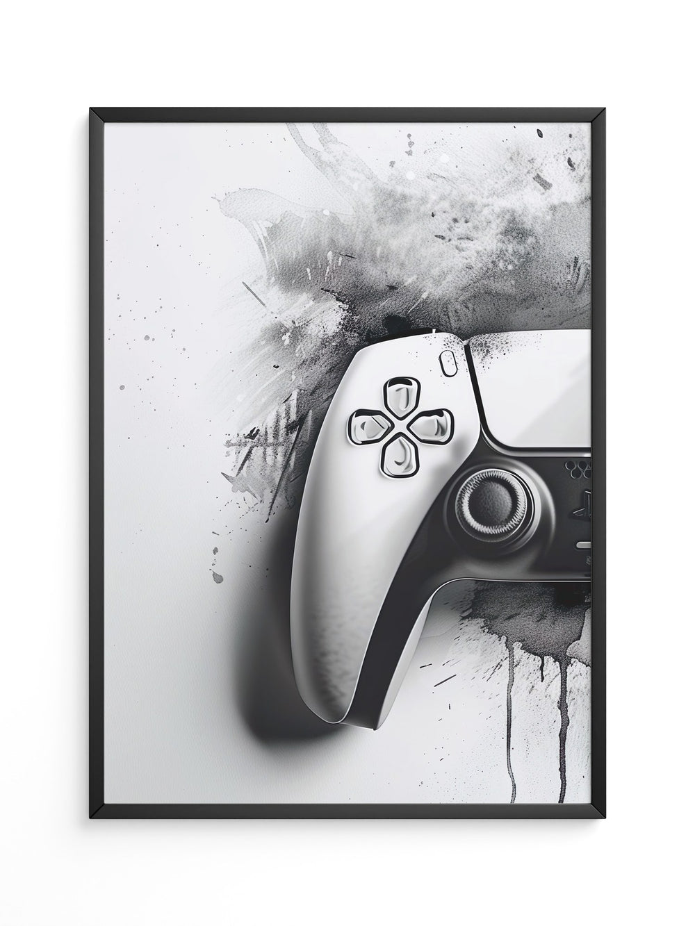 Gamepad Schwarz-Weiß Kunststil