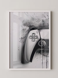 Gamepad Schwarz-Weiß Kunststil