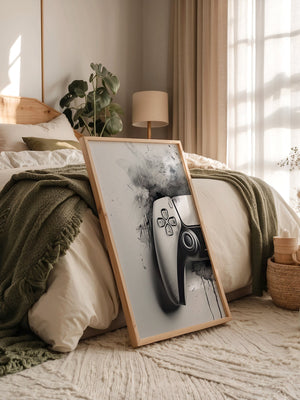 Gamepad Schwarz-Weiß Kunststil