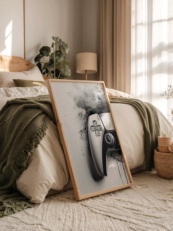 Gamepad Schwarz-Weiß Kunststil