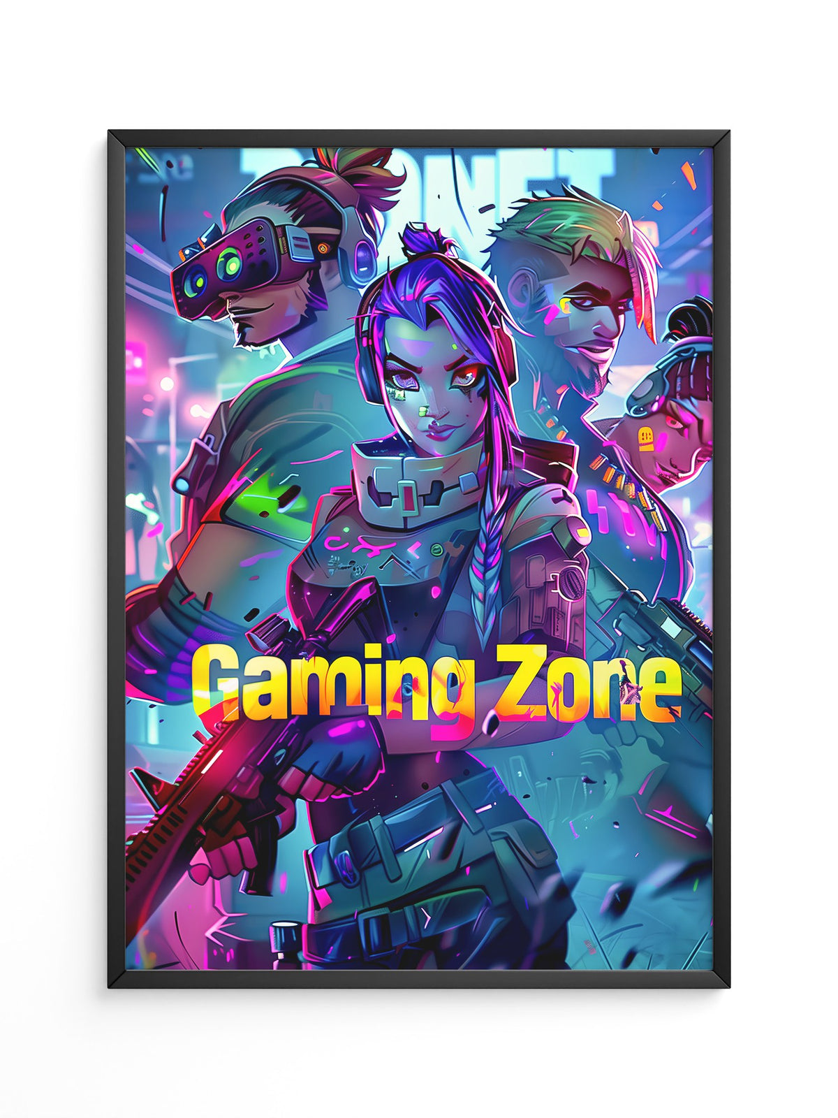 Futuristische Gamer Neonfarben