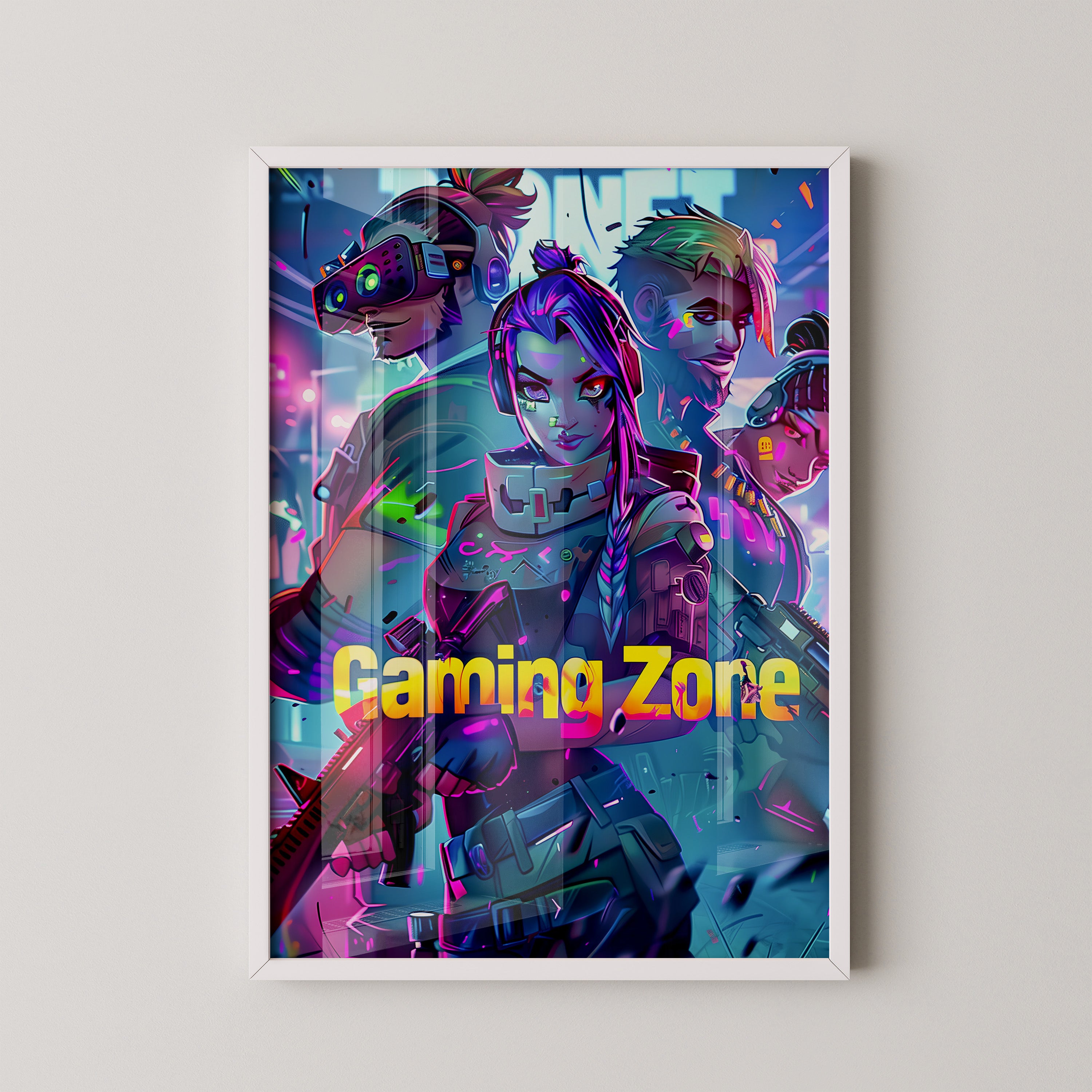 Futuristische Gamer Neonfarben