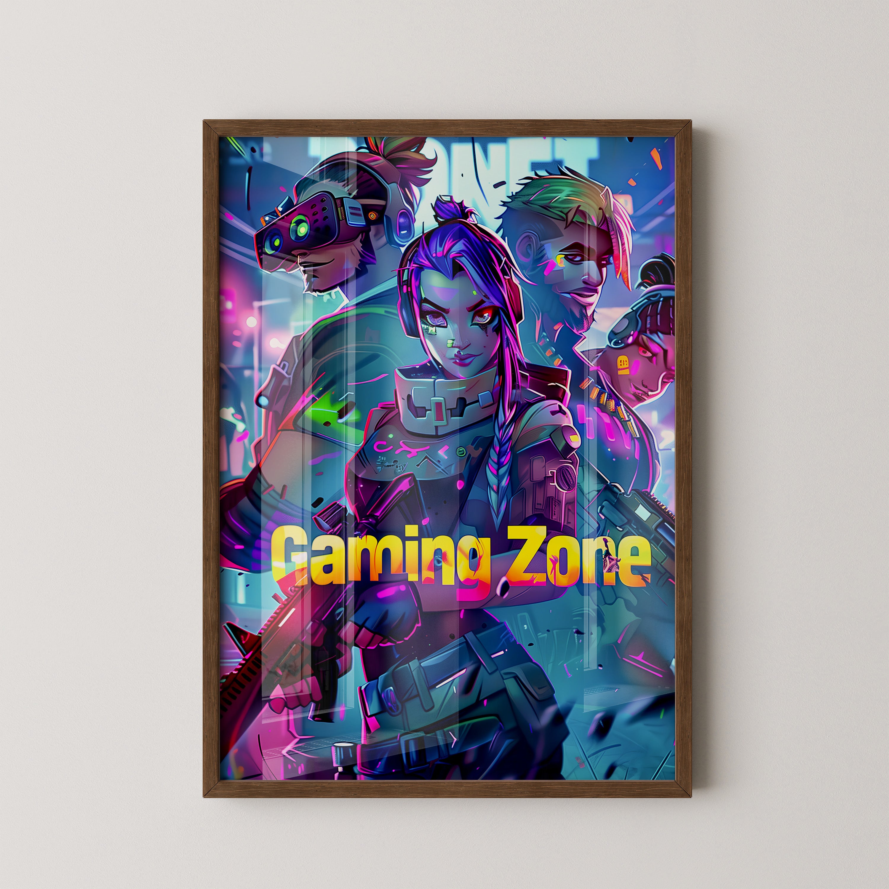 Futuristische Gamer Neonfarben