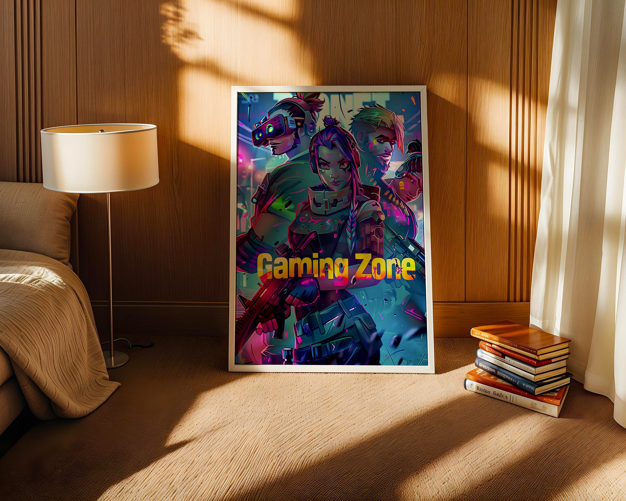 Futuristische Gamer Neonfarben