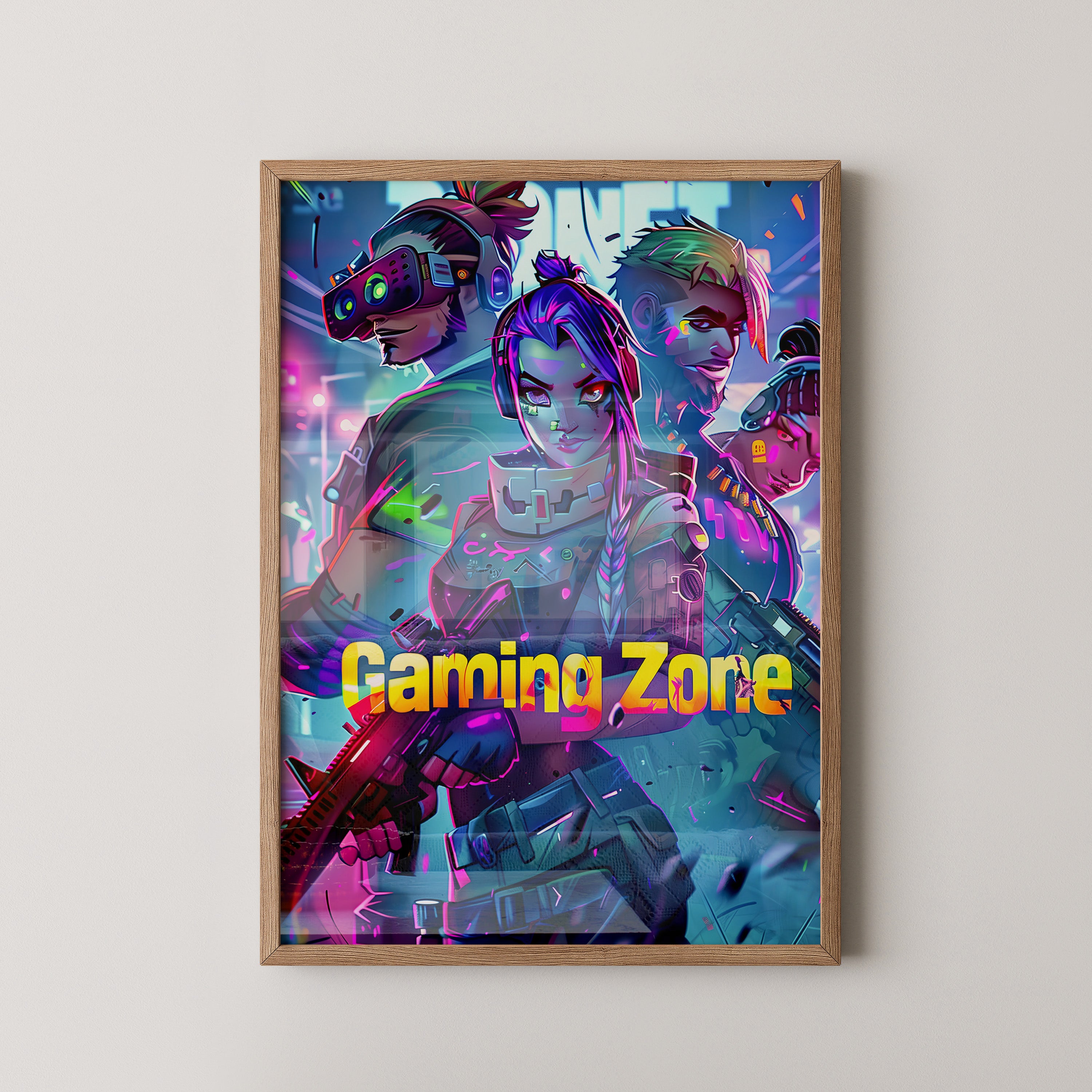 Futuristische Gamer Neonfarben