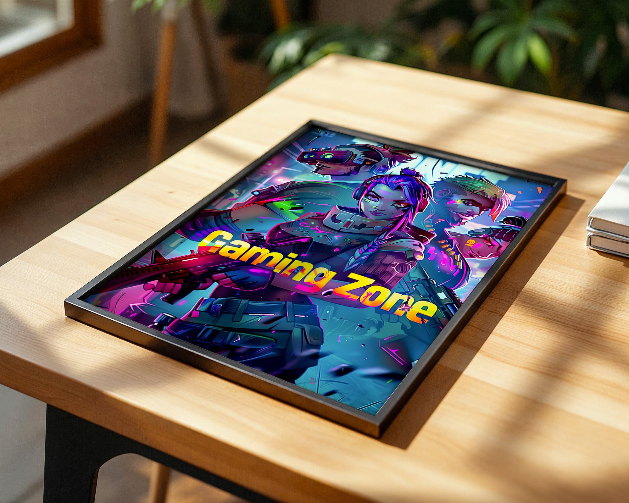 Futuristische Gamer Neonfarben