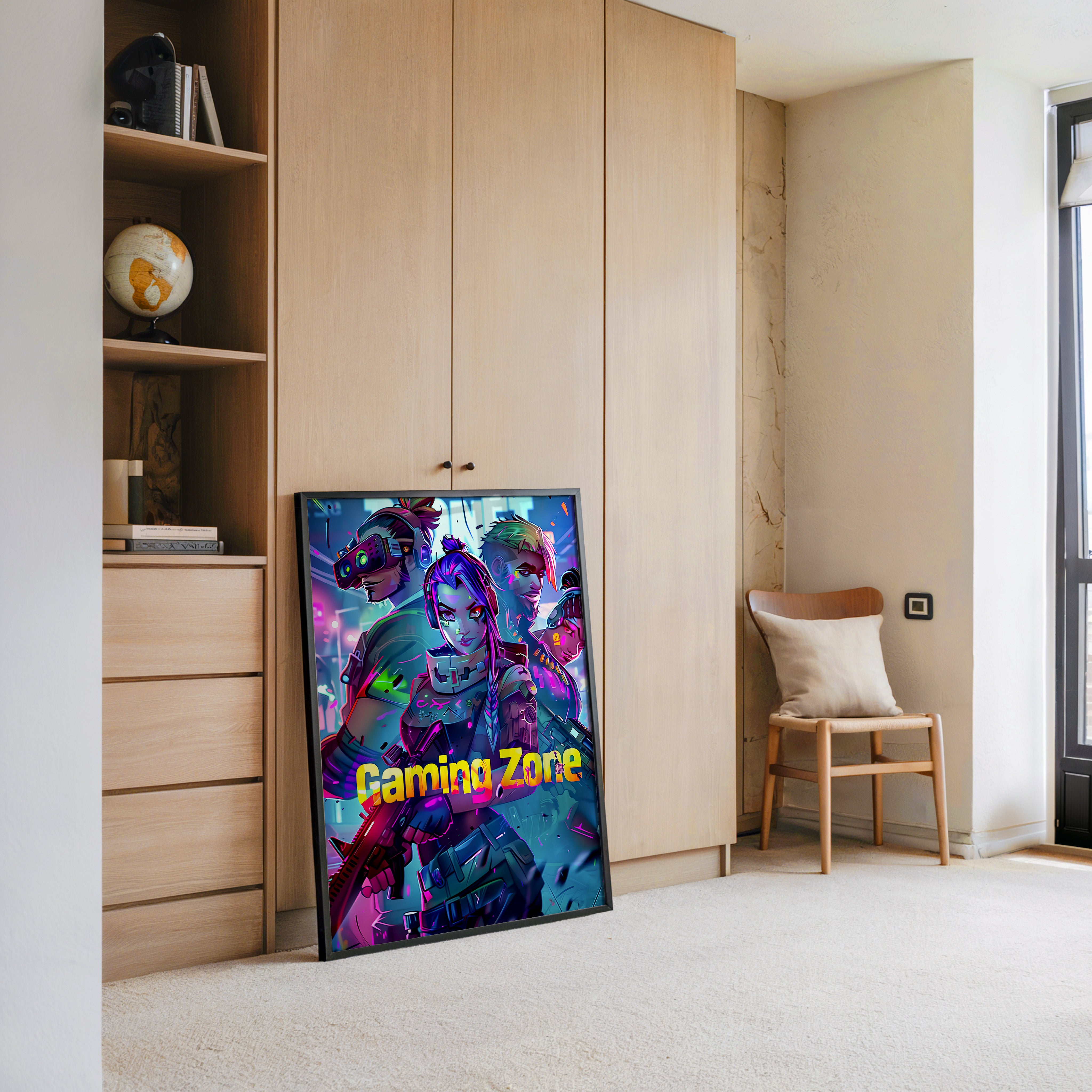 Futuristische Gamer Neonfarben