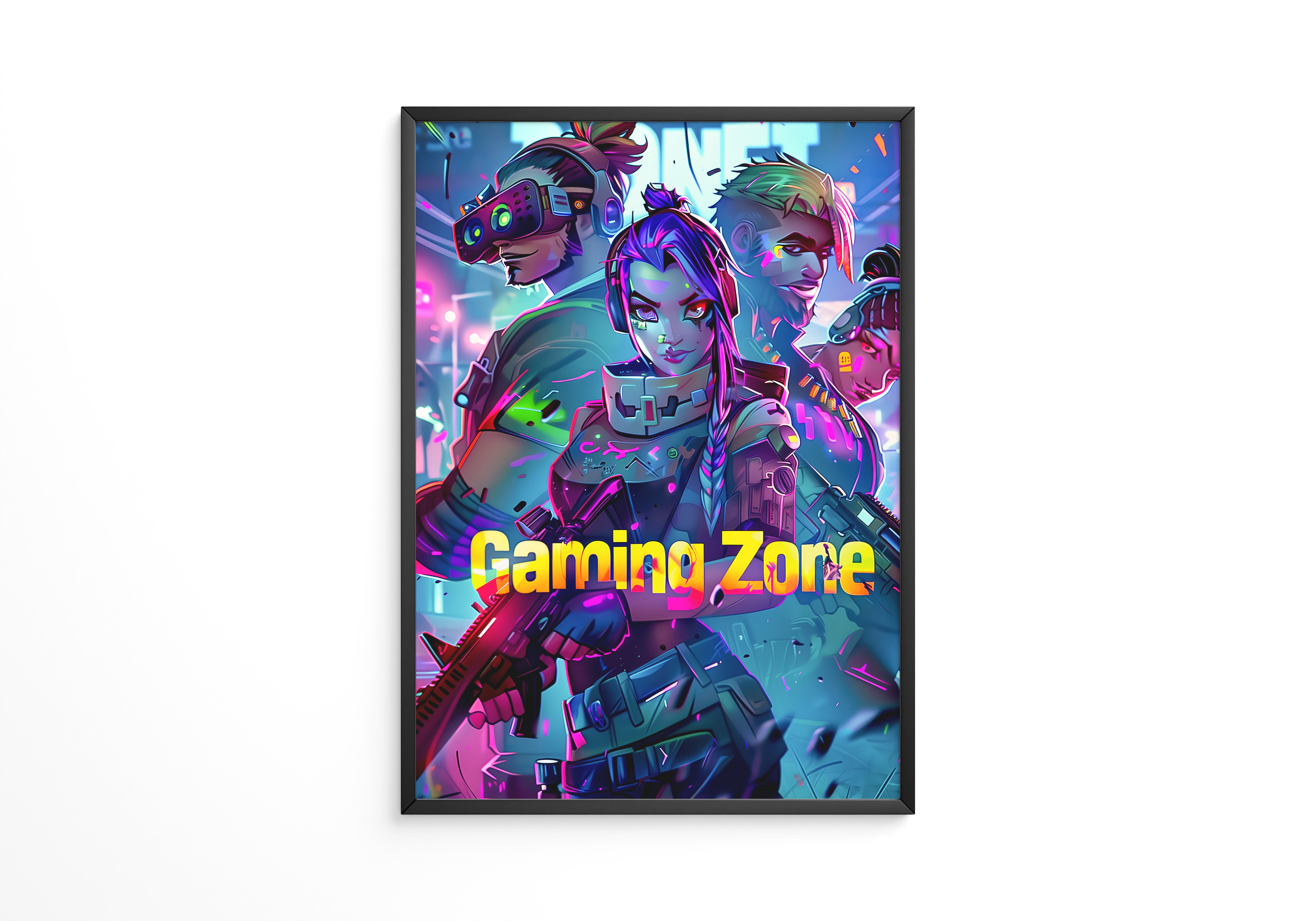 Futuristische Gamer Neonfarben