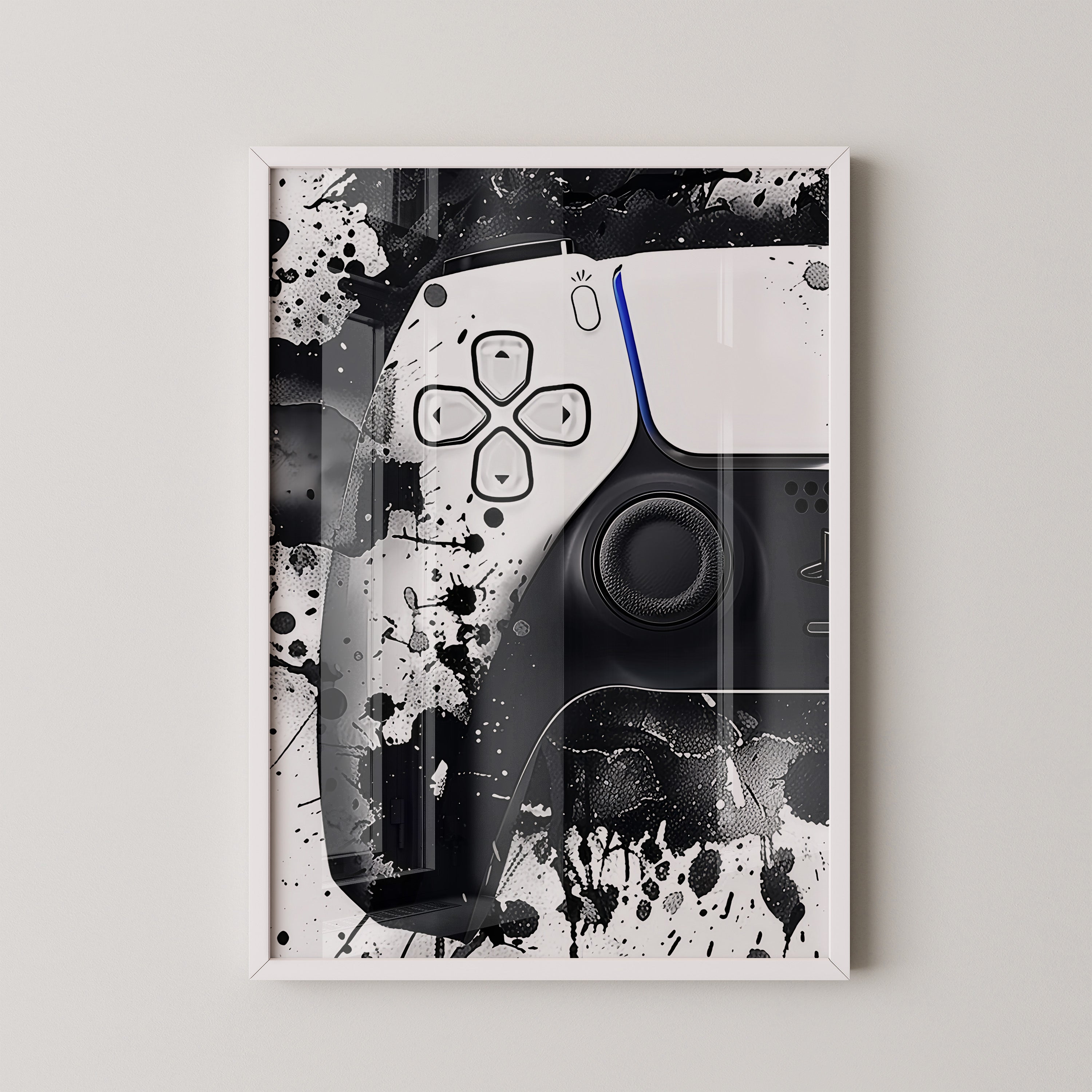 Controller Schwarz-Weiß-Spritzer