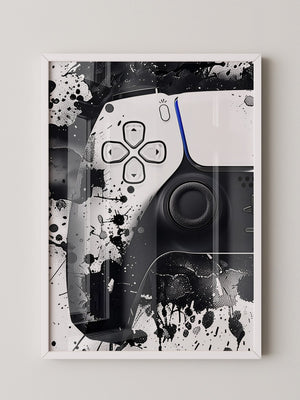 Controller Schwarz-Weiß-Spritzer