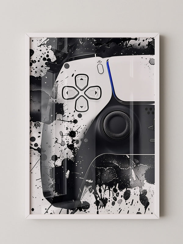 Controller Schwarz-Weiß-Spritzer