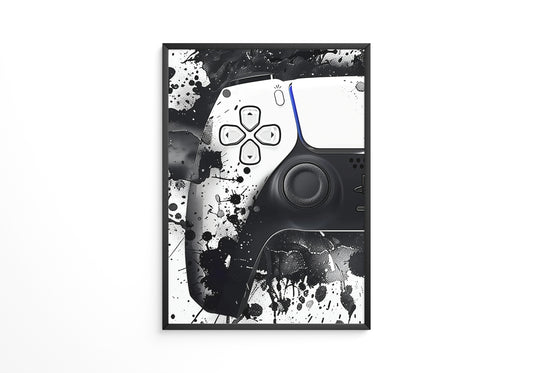 Controller Schwarz-Weiß-Spritzer