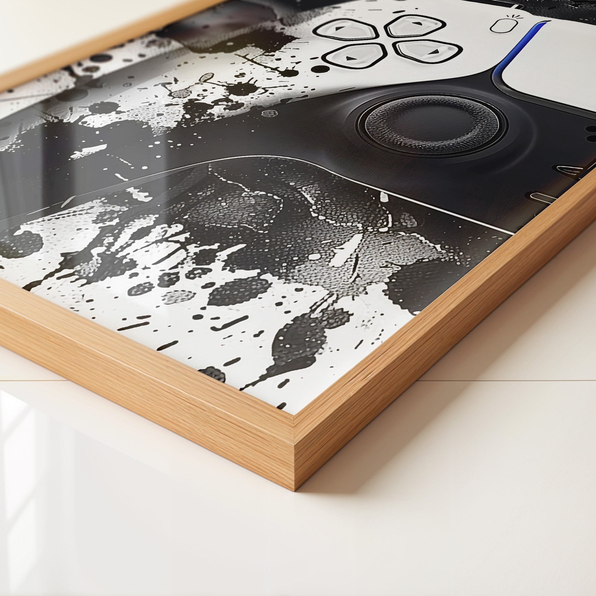 Controller Schwarz-Weiß-Spritzer