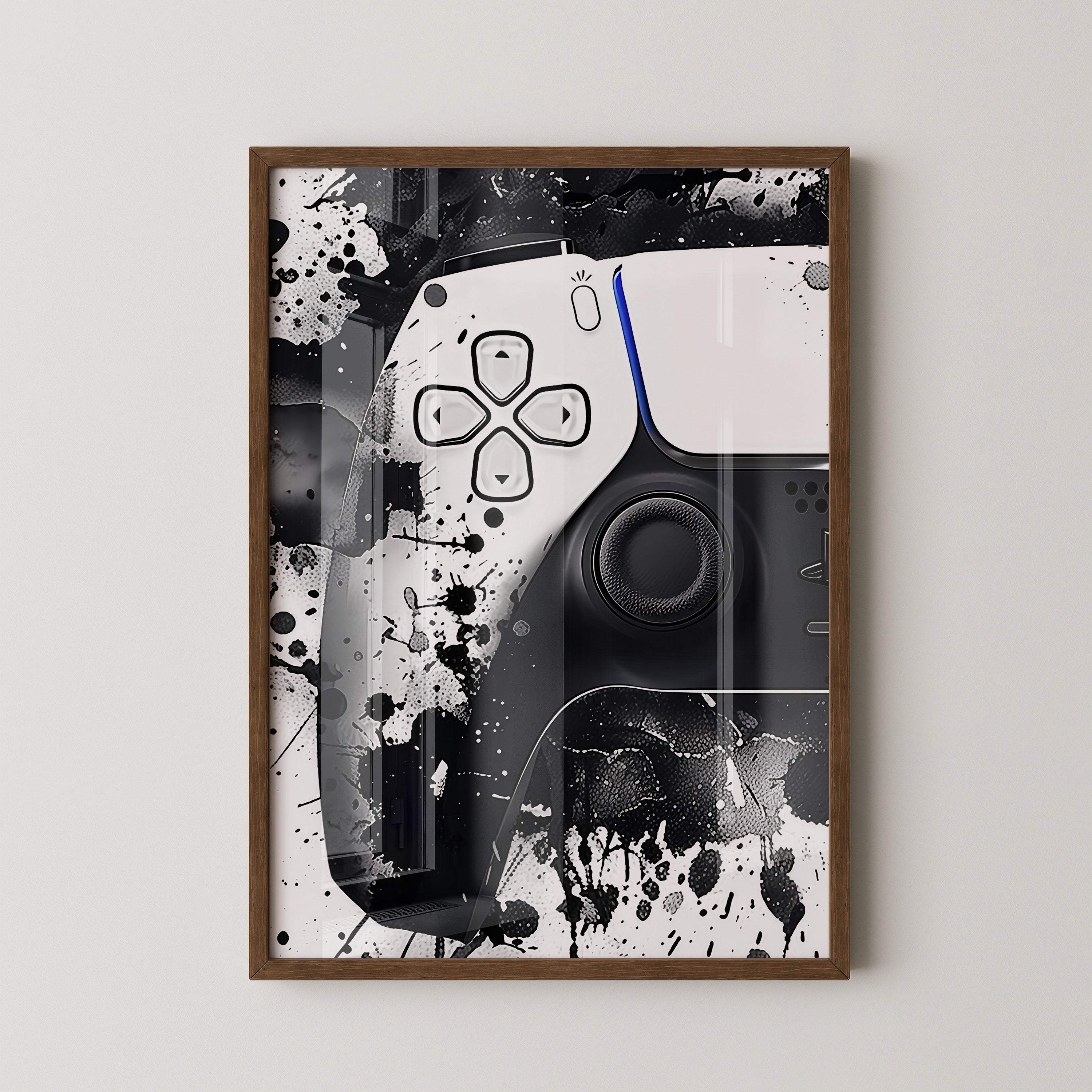 Controller Schwarz-Weiß-Spritzer