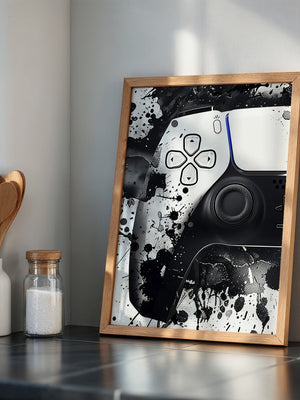 Controller Schwarz-Weiß-Spritzer