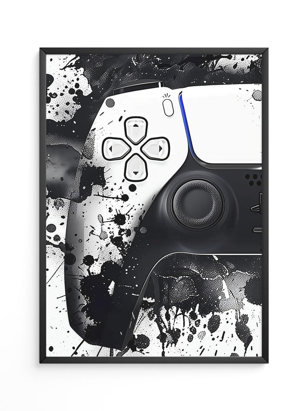 Controller Schwarz-Weiß-Spritzer
