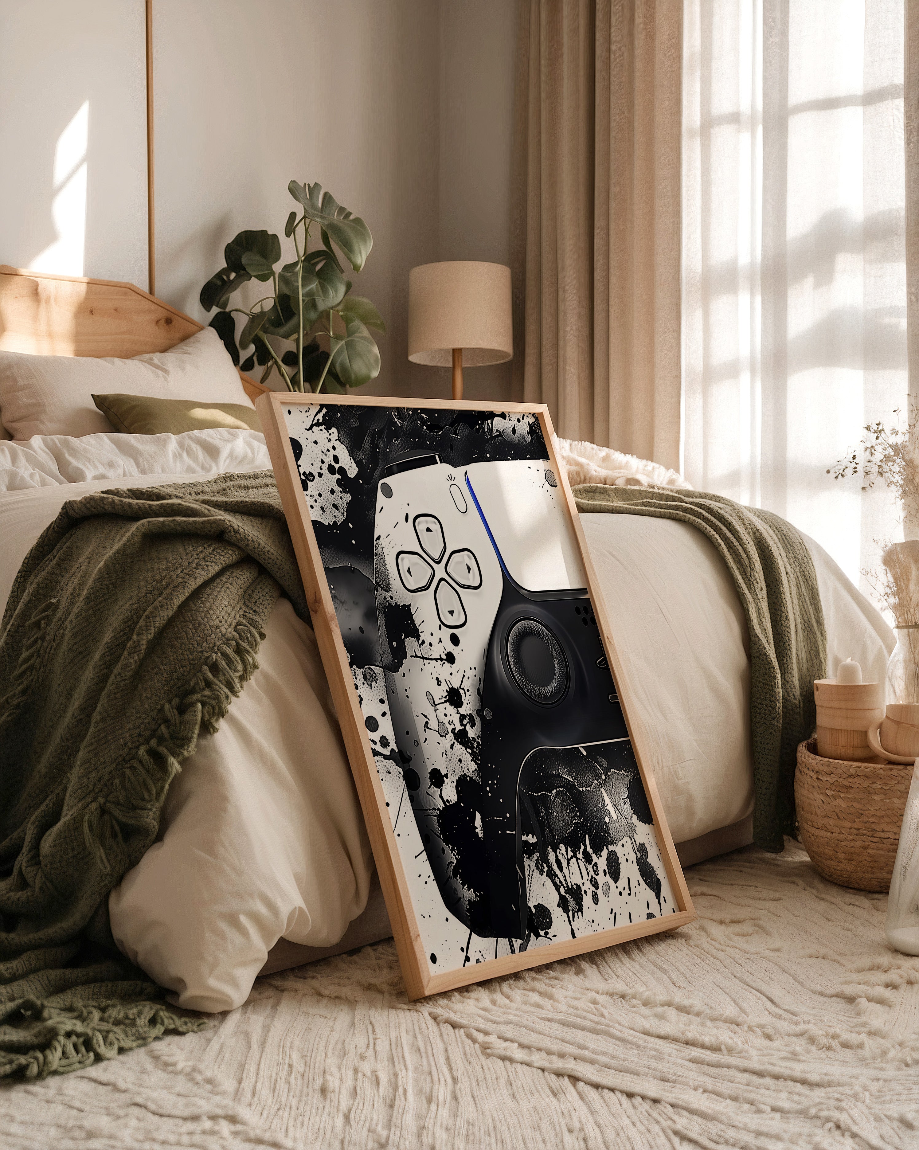 Controller Schwarz-Weiß-Spritzer