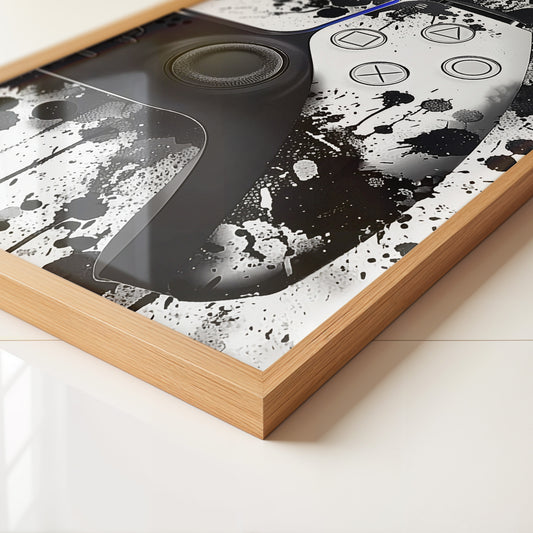 Controller Aquarelllook Schwarzweiß