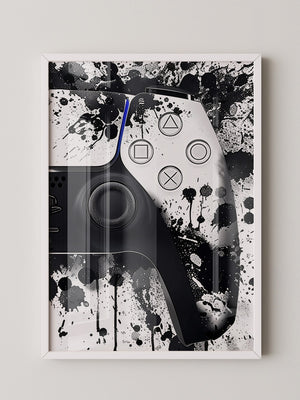 Controller Aquarelllook Schwarzweiß