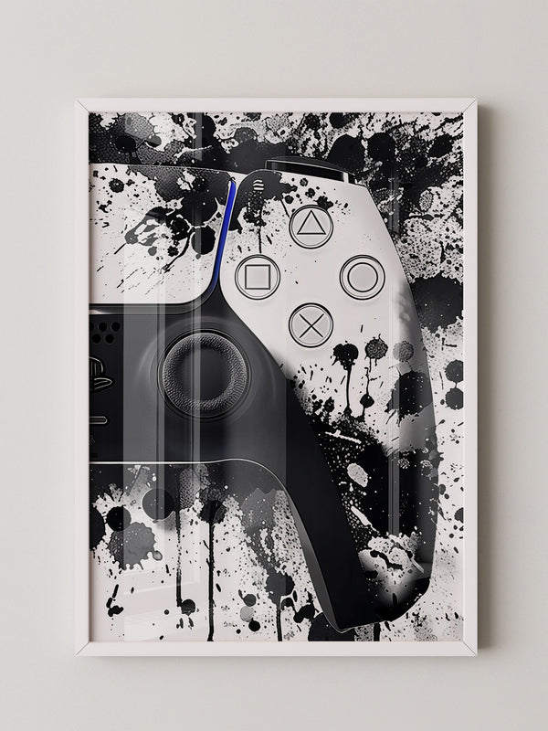 Controller Aquarelllook Schwarzweiß
