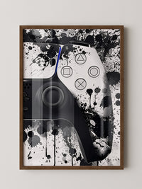 Controller Aquarelllook Schwarzweiß