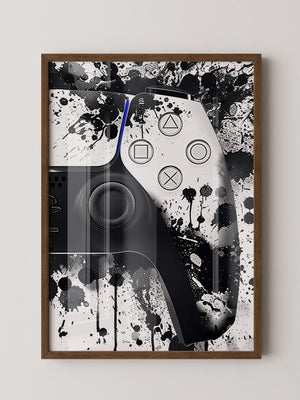 Controller Aquarelllook Schwarzweiß
