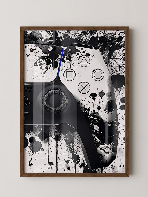 Controller Aquarelllook Schwarzweiß