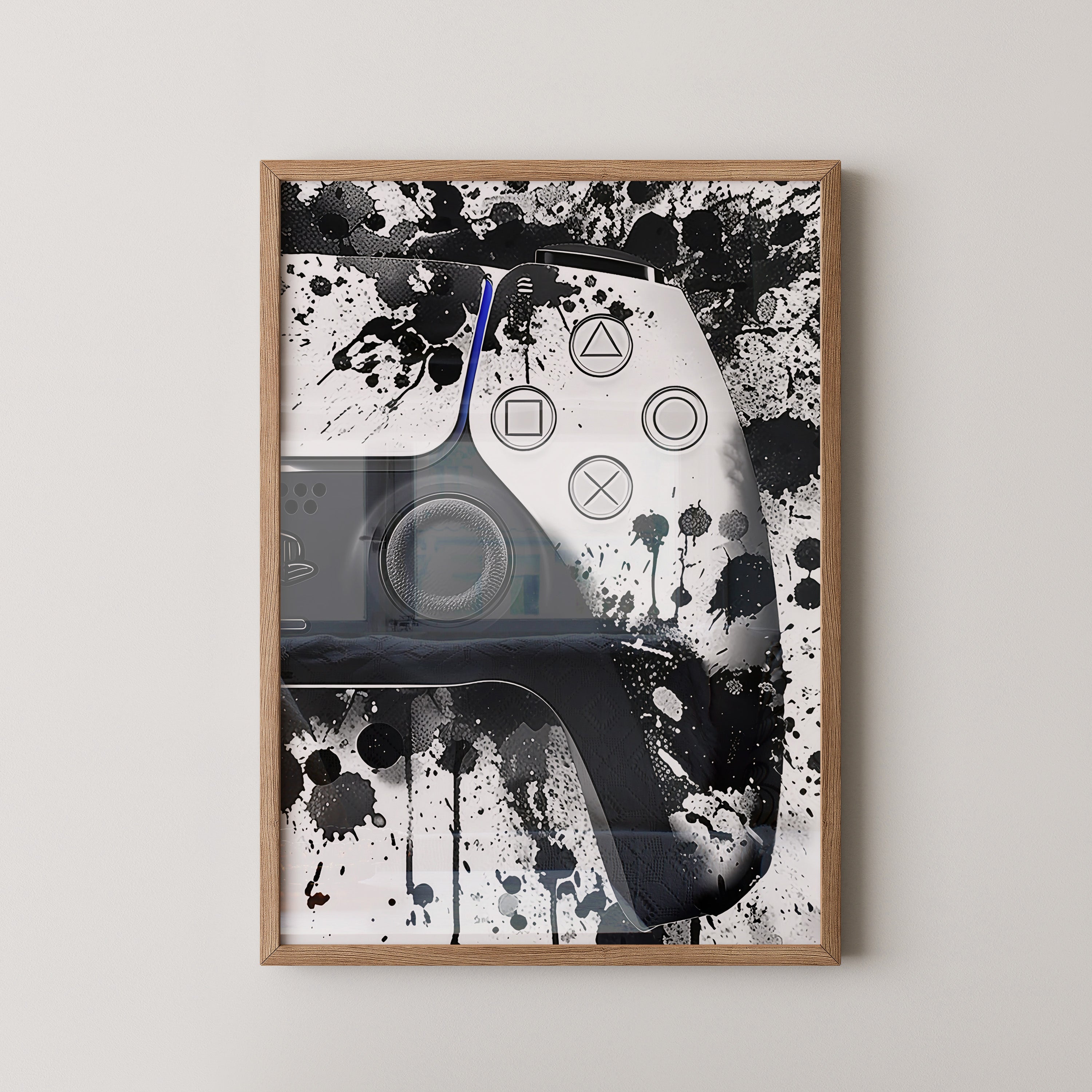 Controller Aquarelllook Schwarzweiß