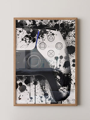 Controller Aquarelllook Schwarzweiß