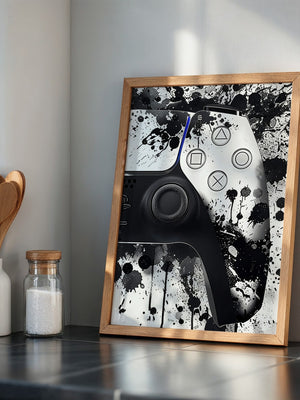 Controller Aquarelllook Schwarzweiß