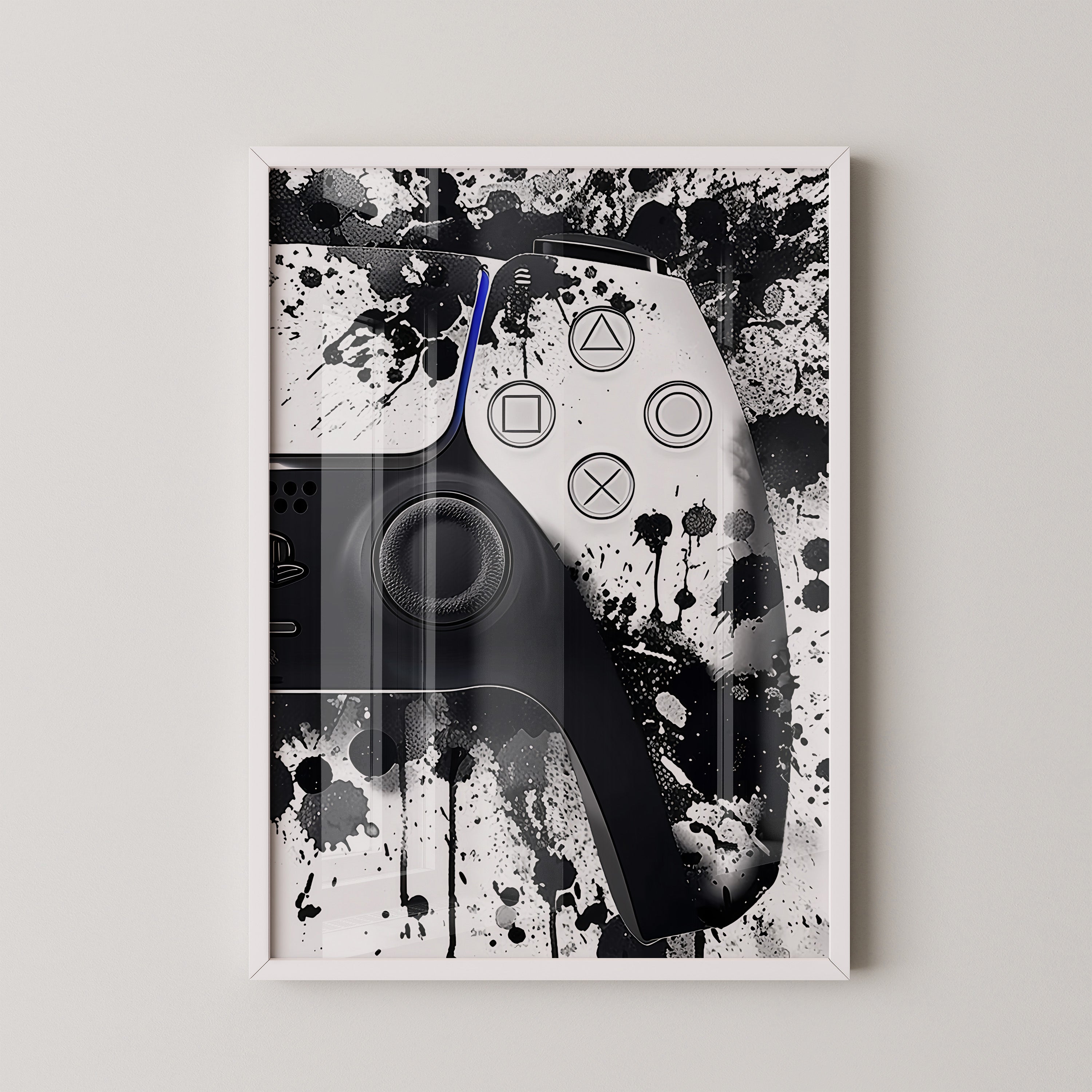 Controller Aquarelllook Schwarzweiß