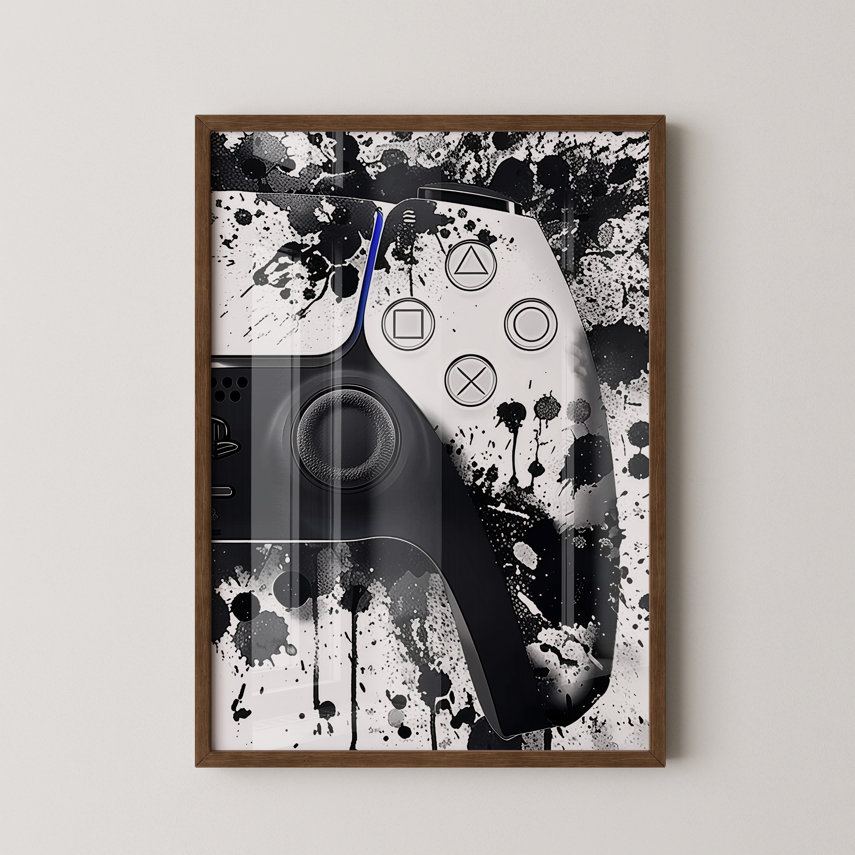 Controller Aquarelllook Schwarzweiß