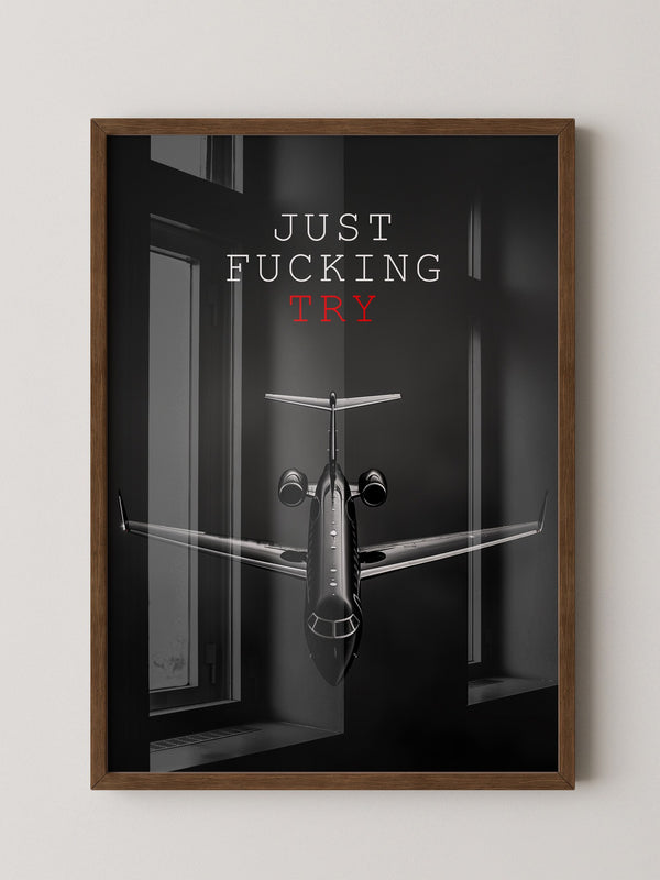 Flugzeug Frontansicht Schwarzweiß