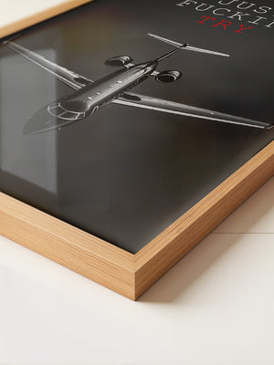 Flugzeug Frontansicht Schwarzweiß