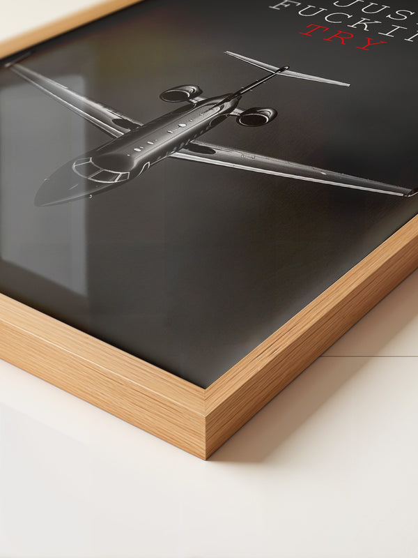 Flugzeug Frontansicht Schwarzweiß