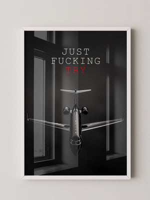 Flugzeug Frontansicht Schwarzweiß