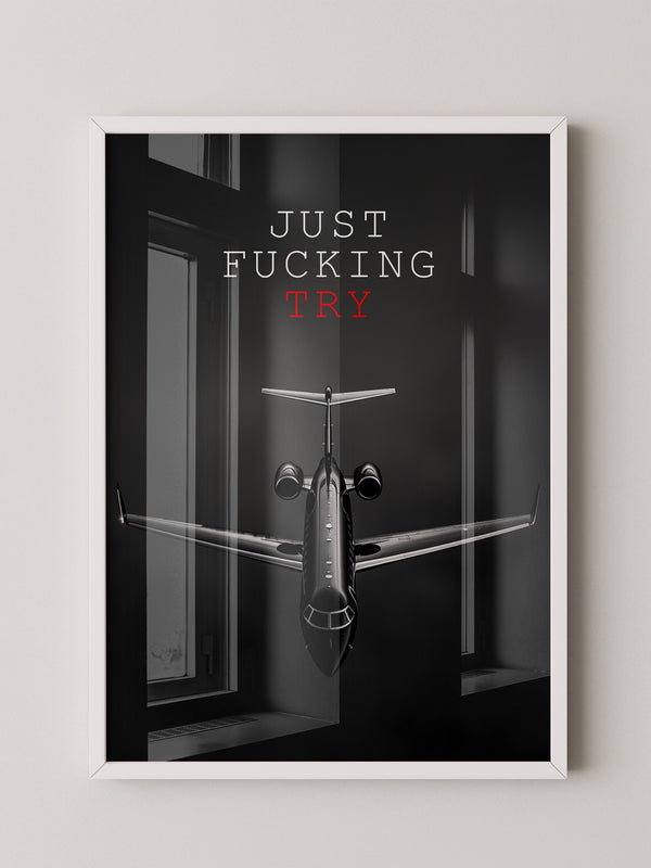 Flugzeug Frontansicht Schwarzweiß