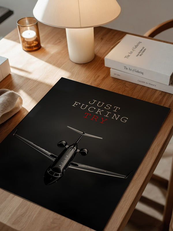 Flugzeug Frontansicht Schwarzweiß