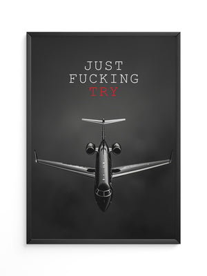 Flugzeug Frontansicht Schwarzweiß