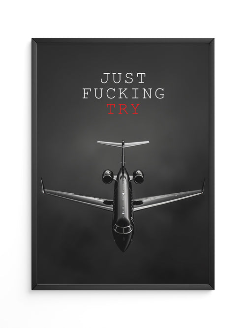 Flugzeug Frontansicht Schwarzweiß