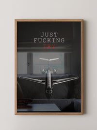Flugzeug Frontansicht Schwarzweiß