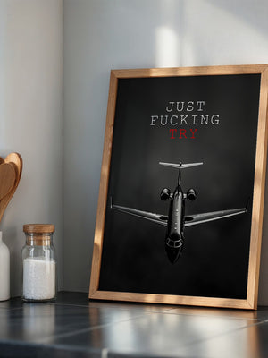 Flugzeug Frontansicht Schwarzweiß