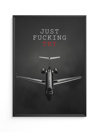 Flugzeug Frontansicht Schwarzweiß