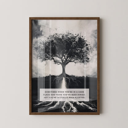 Baum Silhouette schwarz-weiß