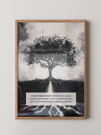 Baum Silhouette schwarz-weiß