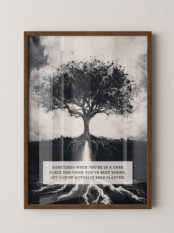 Baum Silhouette schwarz-weiß