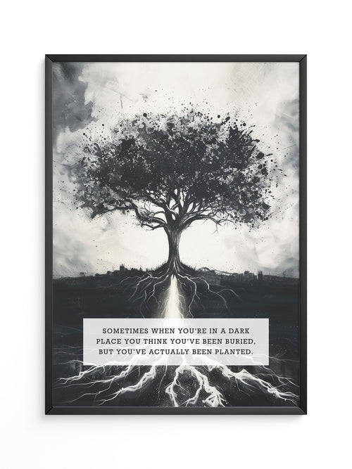 Baum Silhouette schwarz-weiß