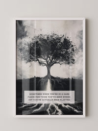 Baum Silhouette schwarz-weiß
